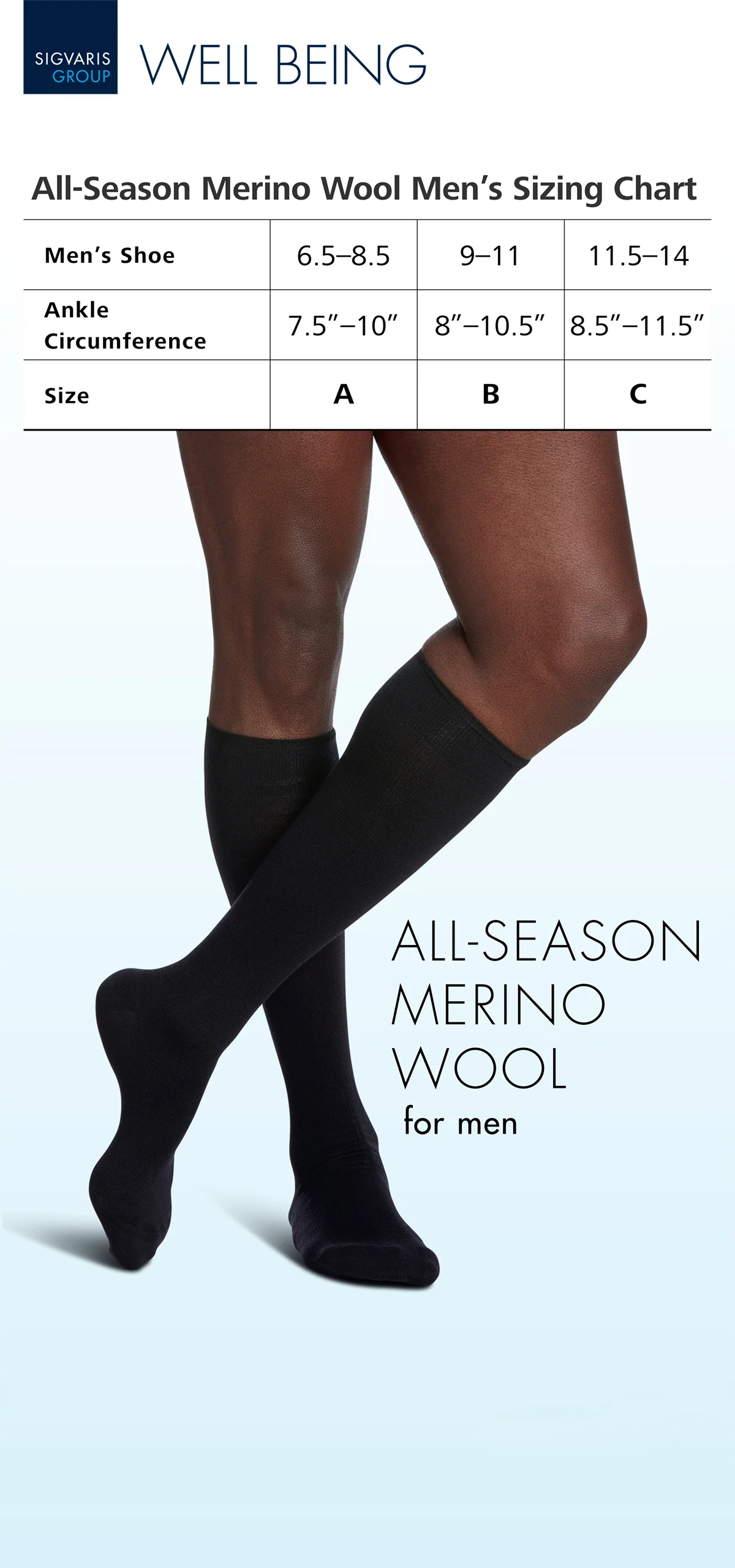 Men's All-Season Merino Wool Calf - Image 4
