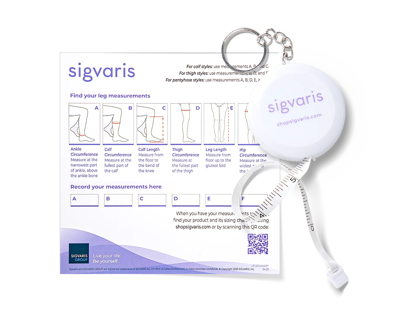 Sigvaris Compression Sock and Stocking Sizing Kit